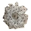 White polka dot gauze large intestine hair band, hair accessory and square cover decoration Item Picture